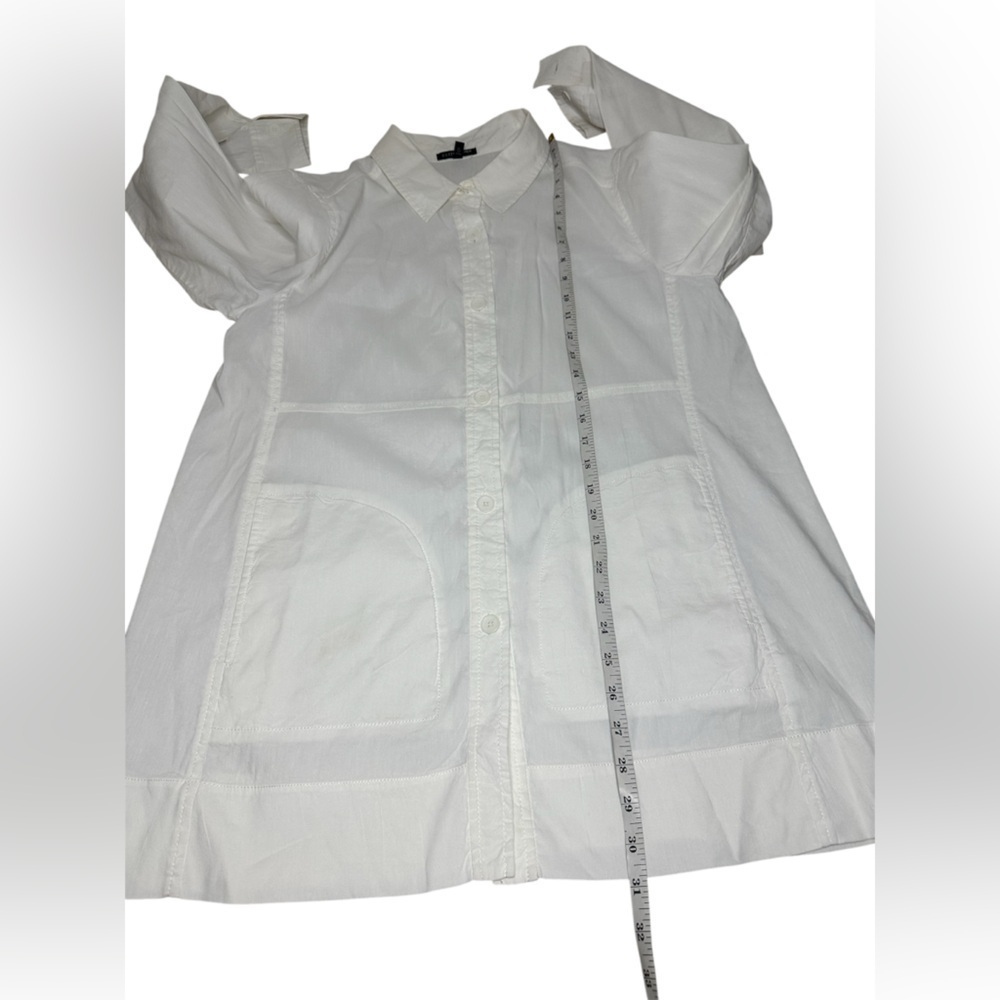 Eileen Fisher Women’s  Cream Button Down Shirt size M - Picture 4 of 7
